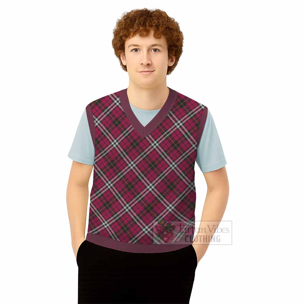Little Tartan  Knitted V-Neck Vest Cross Style