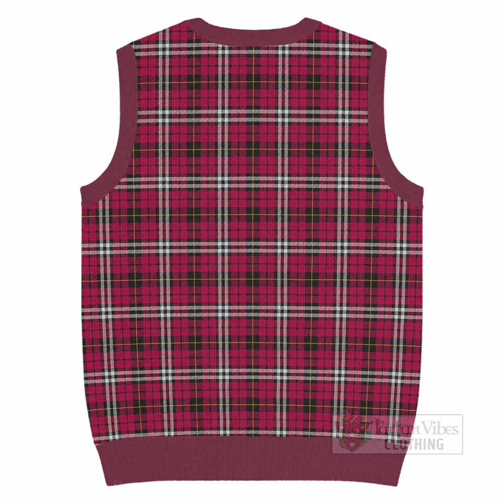 Little Tartan Knitted V-Neck Vest with Family Crest - Tartan Vibes Clothing