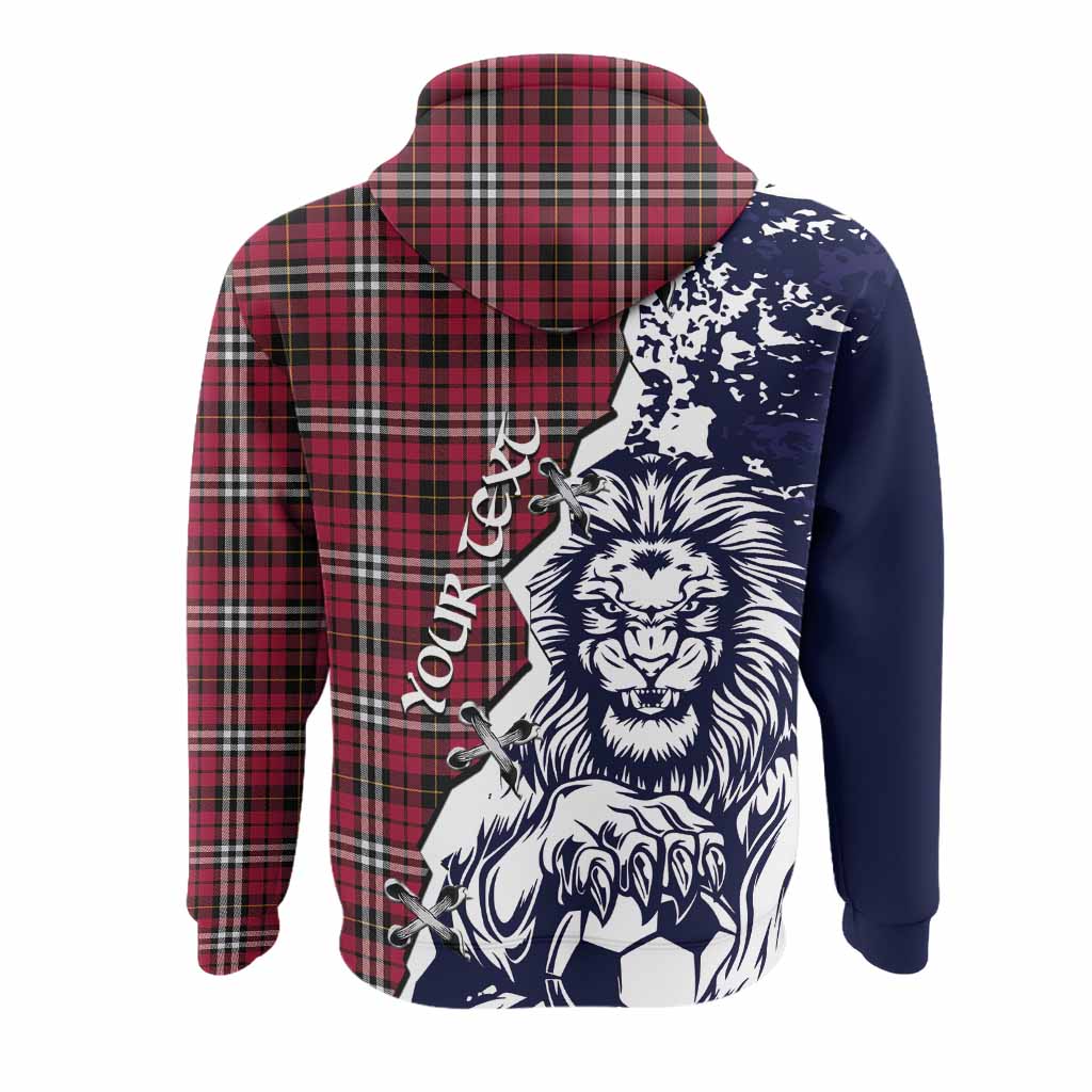 Little Tartan Scottish Hoodie Angry Lion With Soccer Ball Style