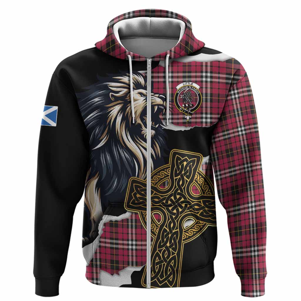 Little Tartan Scottish Hoodie Lion Celtic Heritage