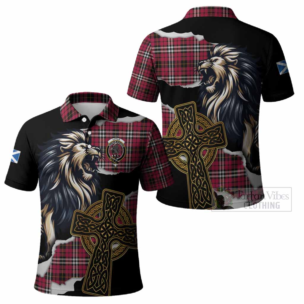 Little Tartan Scottish Polo Shirt Lion Celtic Heritage