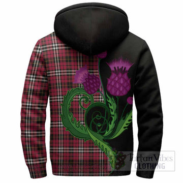 Little Tartan Sherpa Hoodie Traditional Scottish Thistle