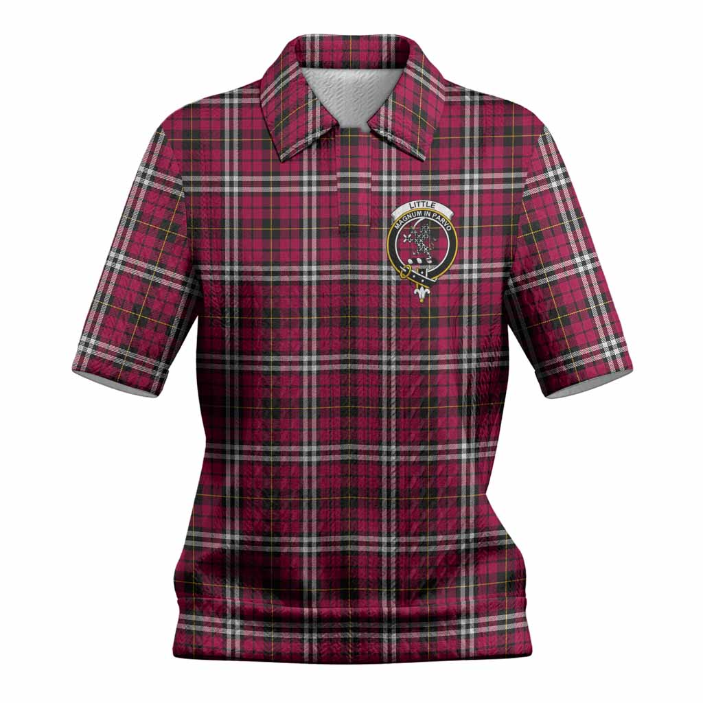 Little Tartan Women’s Polo Sweater Top with Family Crest