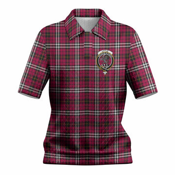 Little Tartan Women’s Polo Sweater Top with Family Crest