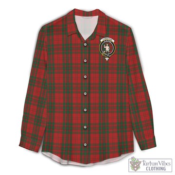 Livingstone Tartan Womens Casual Shirt with Family Crest
