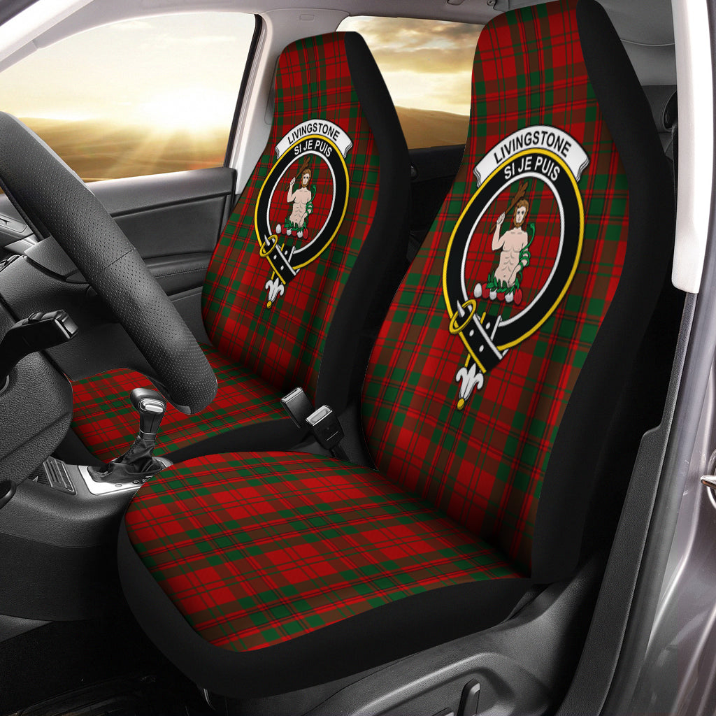 Livingstone Tartan Car Seat Cover with Family Crest One Size - Tartan Vibes Clothing