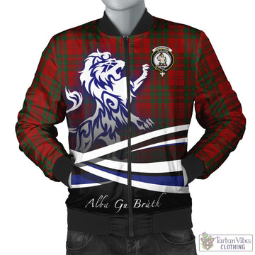 Livingstone Tartan Bomber Jacket with Alba Gu Brath Regal Lion Emblem