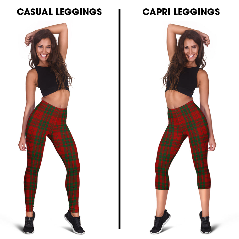 Livingstone Tartan Womens Leggings Capri Leggings - Tartan Vibes Clothing
