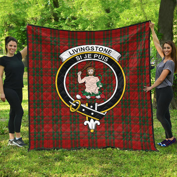 livingston-tartan-quilt-with-family-crest