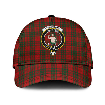 Livingston Tartan Classic Cap with Family Crest
