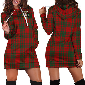 Livingstone Tartan Hoodie Dress with Family Crest - Tartan Vibes Clothing