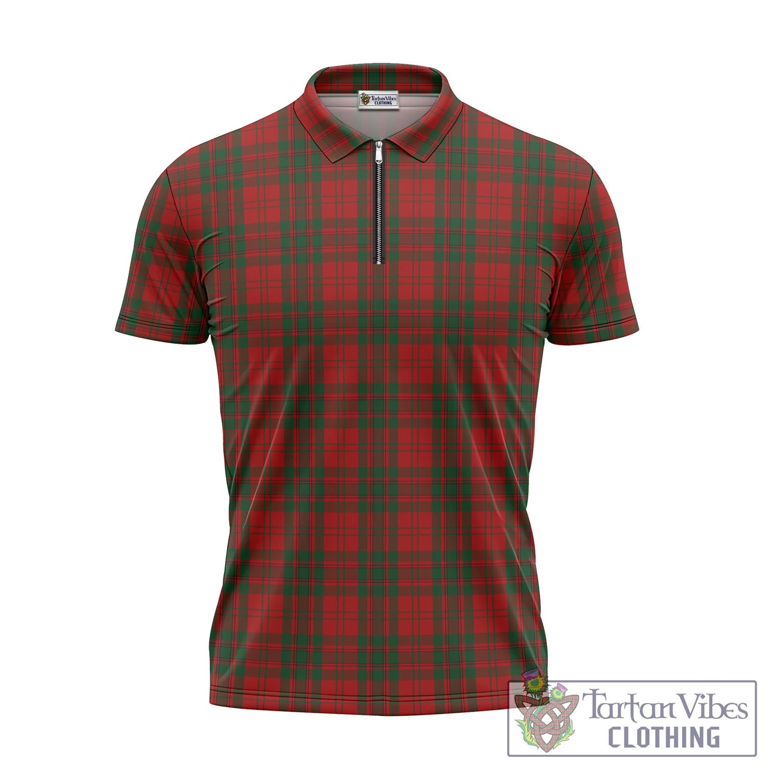 Livingstone Tartan Zipper Polo Shirt - Tartan Vibes Clothing
