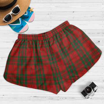 Livingstone Tartan Womens Shorts with Family Crest - Tartan Vibes Clothing