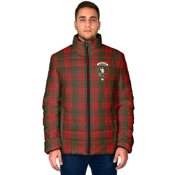 Livingstone Tartan Padded Jacket with Family Crest - Tartan Vibes Clothing