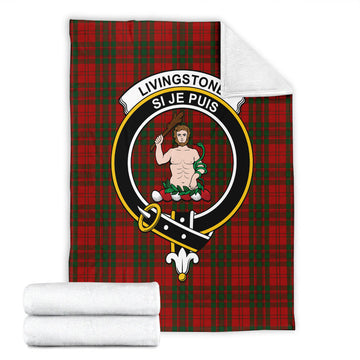 Livingstone Tartan Blanket with Family Crest - Tartan Vibes Clothing