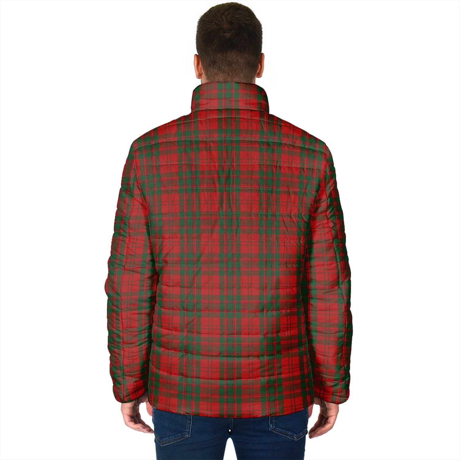 Livingstone Tartan Padded Jacket with Family Crest - Tartan Vibes Clothing