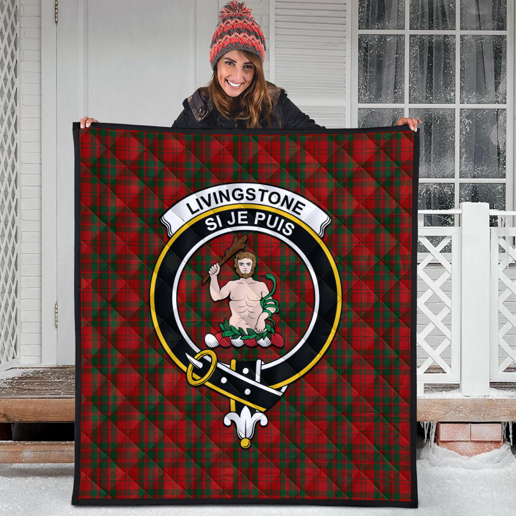 livingston-tartan-quilt-with-family-crest