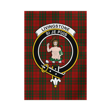 Livingstone Tartan Garden Flag with Family Crest