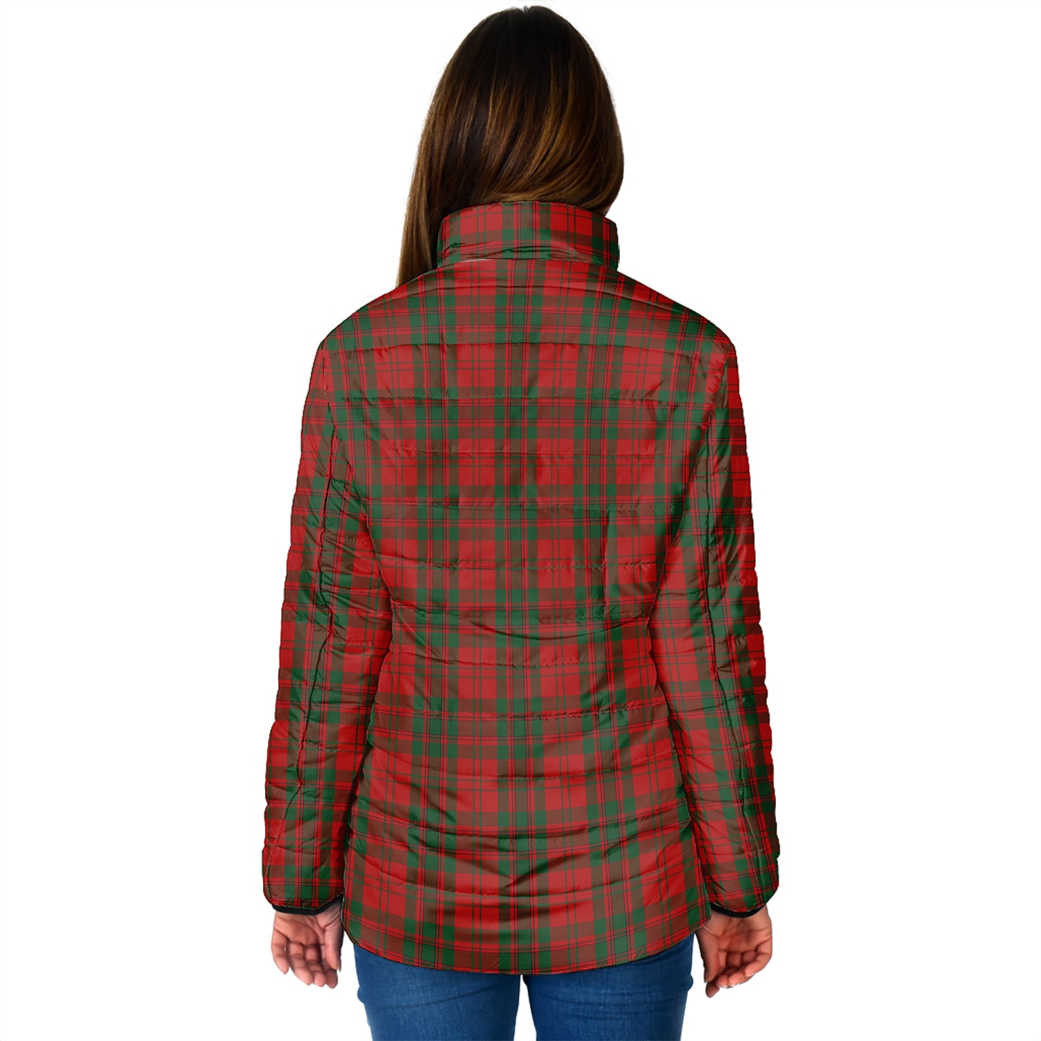 Livingstone Tartan Padded Jacket with Family Crest - Tartan Vibes Clothing