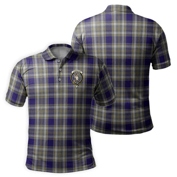 Livingston Dress Tartan Men's Polo Shirt with Family Crest