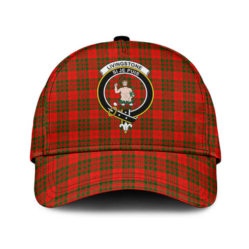 Livingstone Modern Tartan Classic Cap with Family Crest
