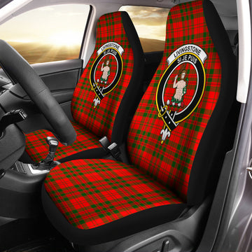 Livingstone Modern Tartan Car Seat Cover with Family Crest