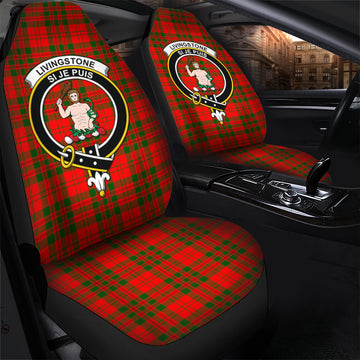 Livingstone Modern Tartan Car Seat Cover with Family Crest