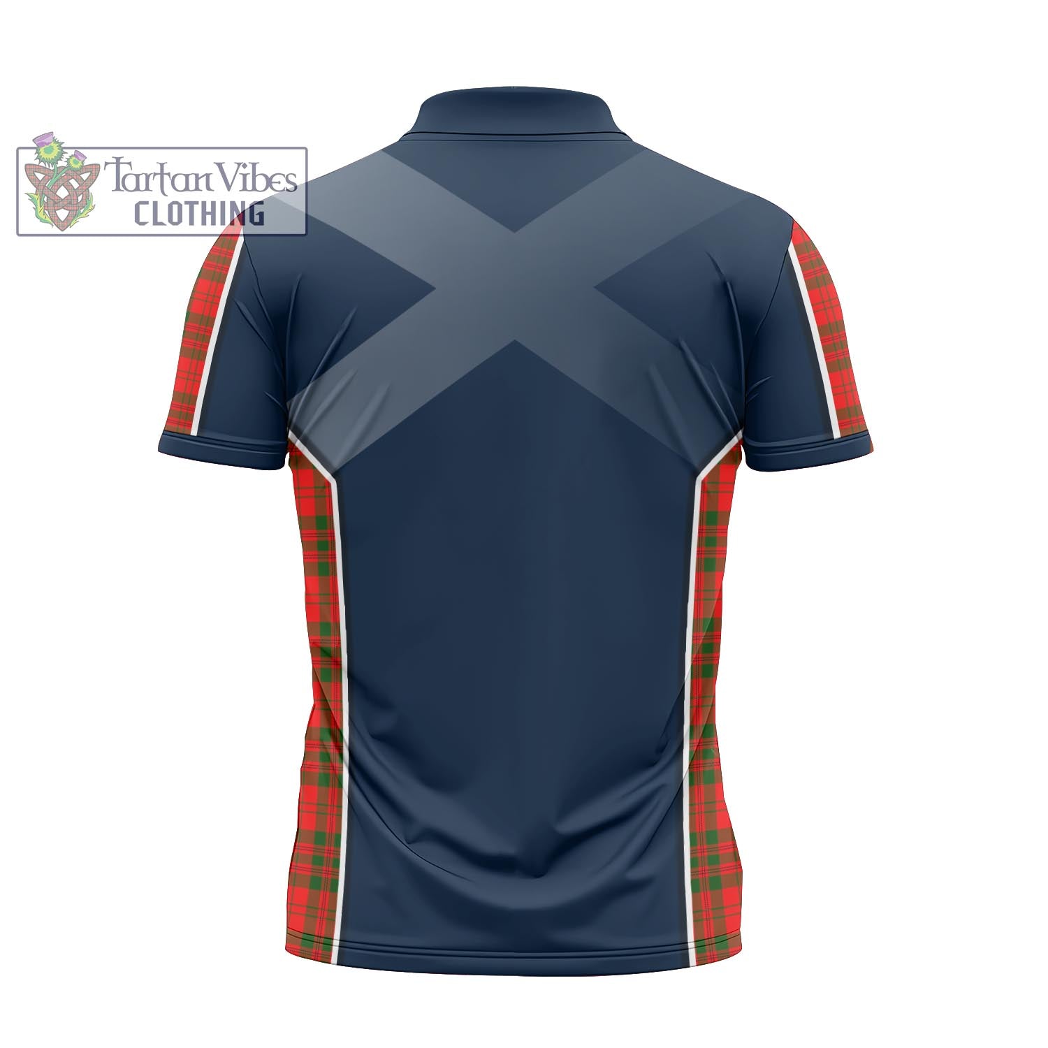 Tartan Vibes Clothing Livingston Modern Tartan Zipper Polo Shirt with Family Crest and Scottish Thistle Vibes Sport Style