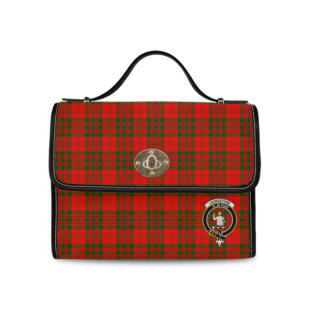 livingston-modern-tartan-leather-strap-waterproof-canvas-bag-with-family-crest