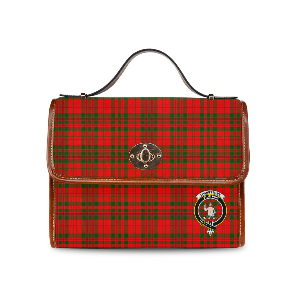 livingston-modern-tartan-leather-strap-waterproof-canvas-bag-with-family-crest