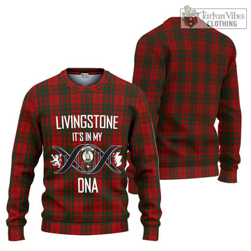 Livingstone Tartan Ugly Sweater with Family Crest DNA In Me Style Unisex - Tartan Vibes Clothing