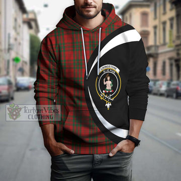 Livingstone Tartan Hoodie with Family Crest Circle Style Zip Hoodie - Tartan Vibes Clothing