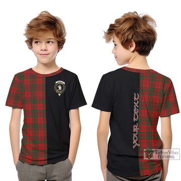 Livingstone Tartan Kid T-Shirt with Family Crest and Half Of Me Style Youth XL Size14 - Tartan Vibes Clothing