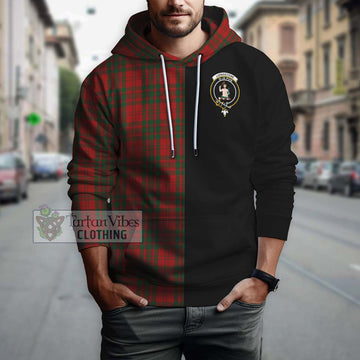 Livingstone Tartan Hoodie with Family Crest and Half Of Me Style Zip Hoodie - Tartan Vibes Clothing
