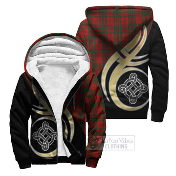 Livingstone Tartan Sherpa Hoodie with Family Crest and Celtic Symbol Style Unisex S - Tartan Vibes Clothing