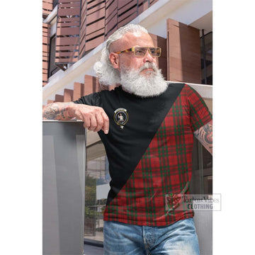Livingstone Tartan Cotton T-shirt with Family Crest and Military Logo Style Men's Shirt - Tartan Vibes Clothing