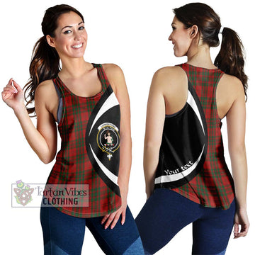 Livingstone Tartan Women's Racerback Tanks with Family Crest Circle Style 4XL - Tartan Vibes Clothing