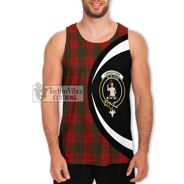 Livingstone Tartan Men's Tank Top with Family Crest Circle Style Men - Tartan Vibes Clothing