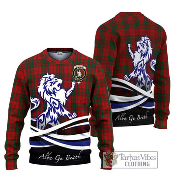Livingstone Tartan Ugly Sweater with Alba Gu Brath Regal Lion Emblem Unisex - Tartan Vibes Clothing