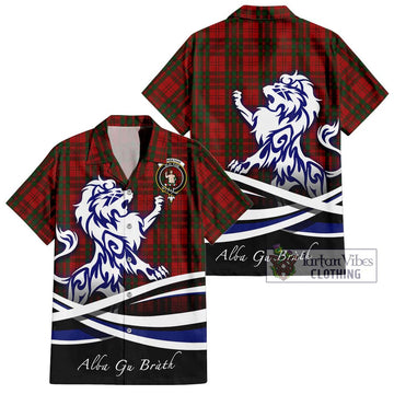 Livingstone Tartan Hawaiian Shirt with Alba Gu Brath Regal Lion Emblem Kid - Tartan Vibes Clothing