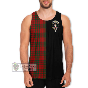 Livingstone Tartan Men's Tank Top with Family Crest and Half Of Me Style Men - Tartan Vibes Clothing