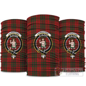 Livingstone Tartan Neck Gaiters, Tartan Bandanas, Tartan Head Band with Family Crest package One Size - Tartan Vibes Clothing
