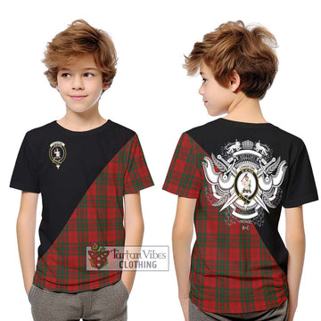 Livingstone Tartan Kid T-Shirt with Family Crest and Military Logo Style Youth XL Size14 - Tartan Vibes Clothing