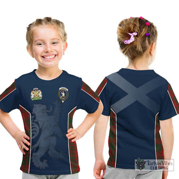 Livingstone Tartan Kid T-Shirt with Family Crest and Lion Rampant Vibes Sport Style - Tartan Vibes Clothing