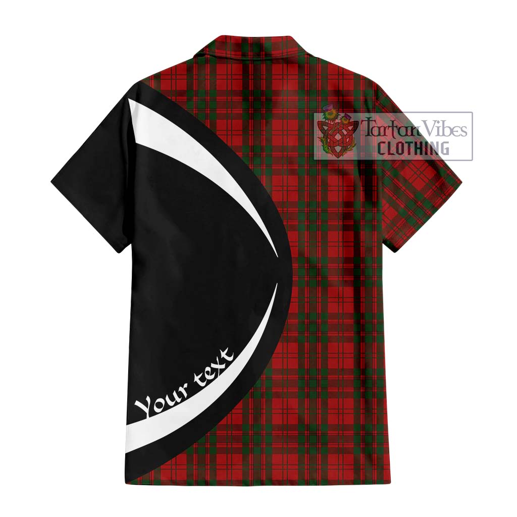 Livingstone Tartan Hawaiian Shirt with Family Crest Circle Style - Tartan Vibes Clothing