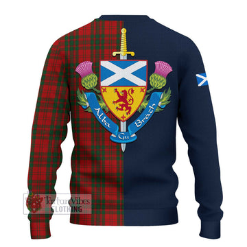 Livingstone Tartan Ugly Sweater Alba with Scottish Lion Royal Arm Half Style - Tartan Vibes Clothing