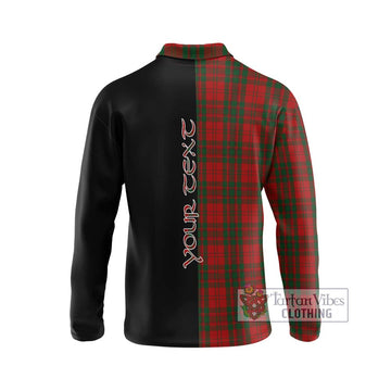 Livingstone Tartan Long Sleeve Polo Shirt with Family Crest and Half Of Me Style - Tartan Vibes Clothing