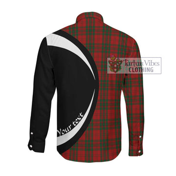 Livingstone Tartan Long Sleeve Button Up with Family Crest Circle Style Men's Shirt - Tartan Vibes Clothing