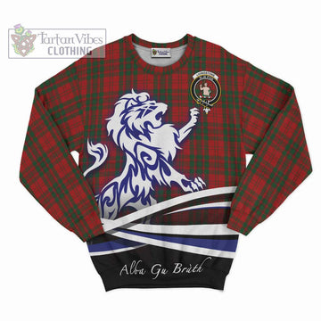 Livingstone Tartan Sweatshirt with Alba Gu Brath Regal Lion Emblem - Tartan Vibes Clothing