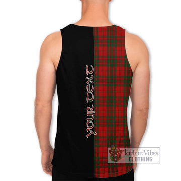 Livingstone Tartan Men's Tank Top with Family Crest and Half Of Me Style - Tartan Vibes Clothing